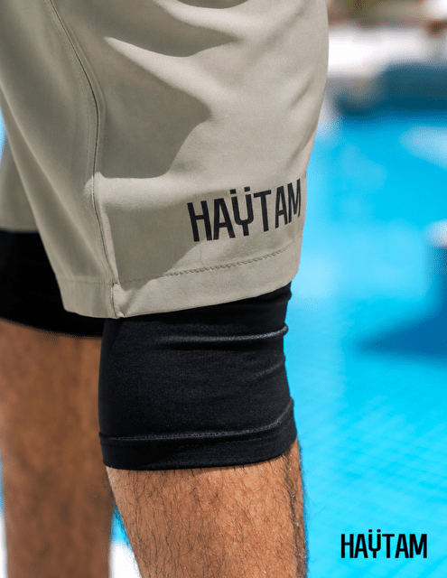 Alternative view of Sarouel de bain Haytam gris kaki
